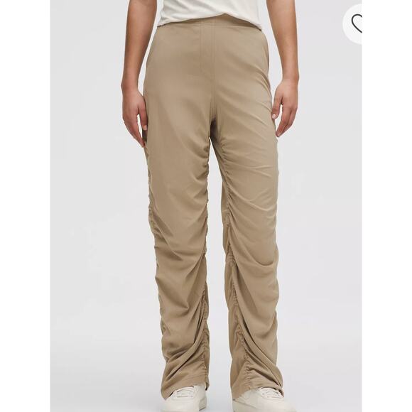 Lululemon Dance Studio Slim-Fit High-Rise Flared sheer oak Pants Size XXS - Picture 1 of 7